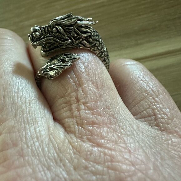 Vintage Dragon Ring 9.75 - Picture 7 of 7